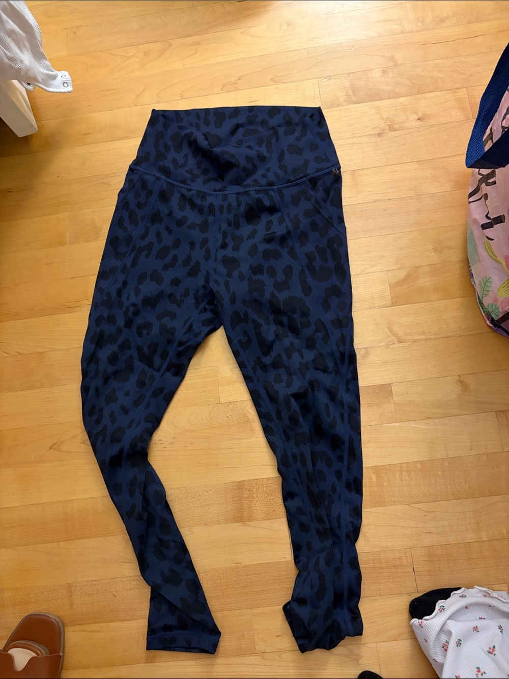 Navy Leopard Print Leggings